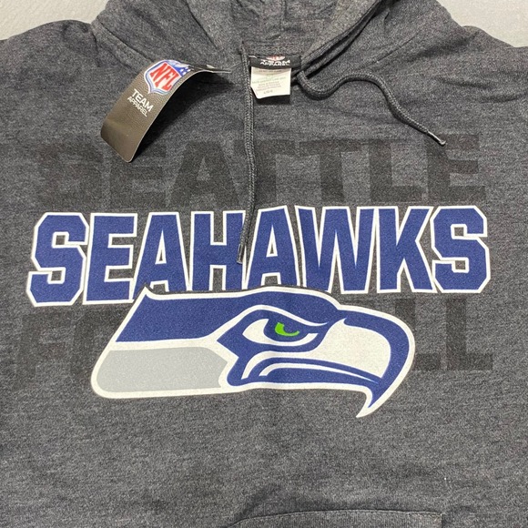 Seattle Seahawks Men's NFL Team Apparel Charcoal Gray Hoodie Mens L/G G - Picture 2 of 7